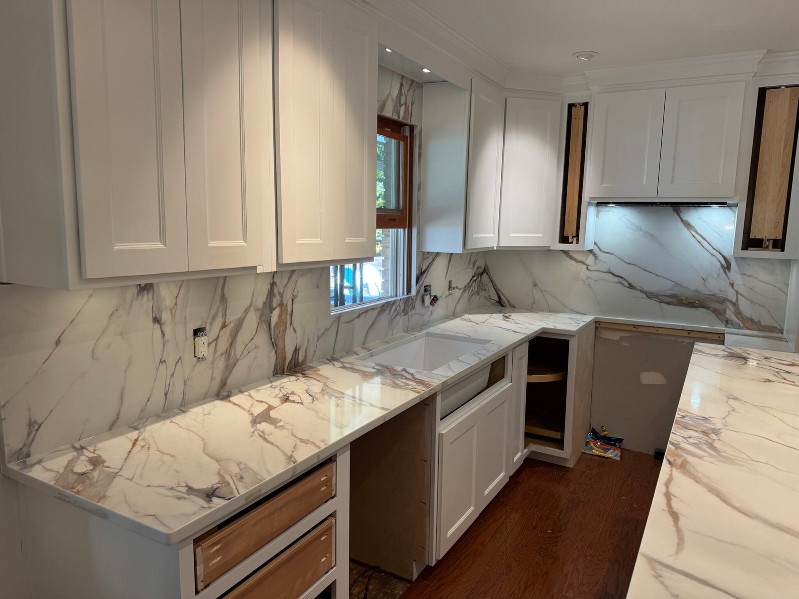 Contemporary Transitional Kitchen Remodel by Essential Granite GA Countertops project photo